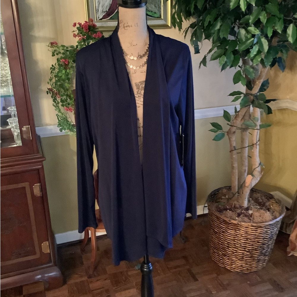Chic Navy Blue Open Cardigan